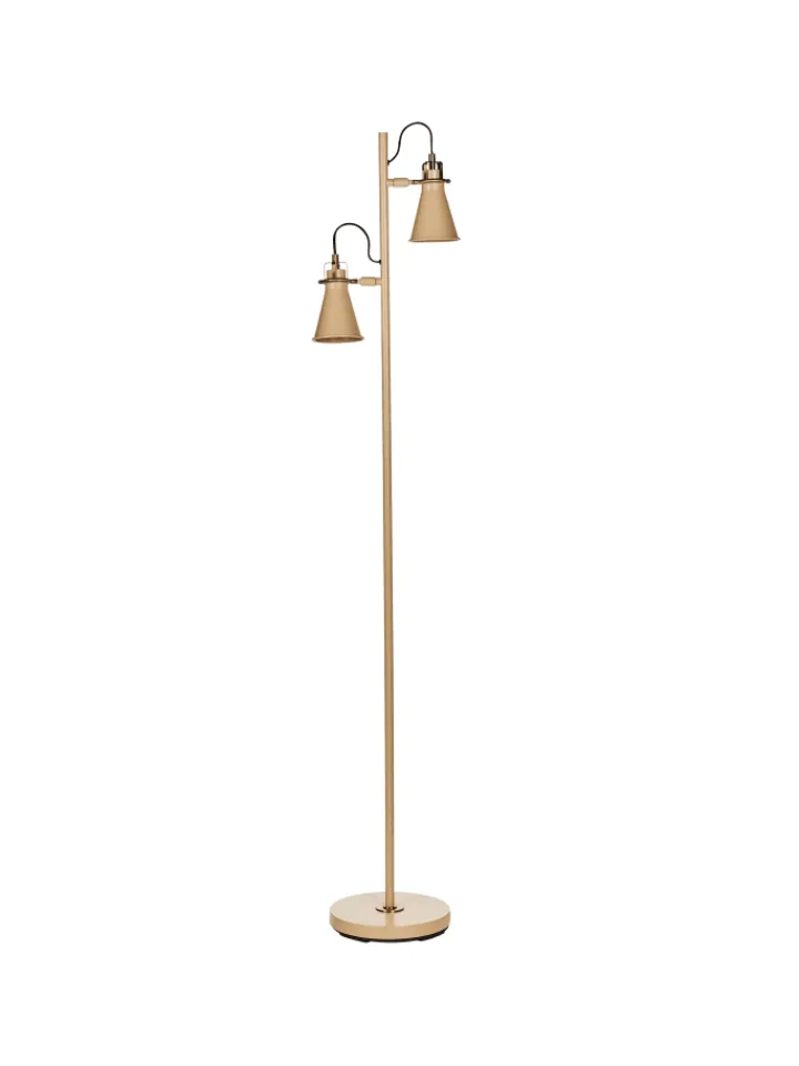 Beliani Stehleuchten<Stehleuchten MOYOLA in Beige/Gold - (W) 25 x (H) 165 x (L) 42 cm