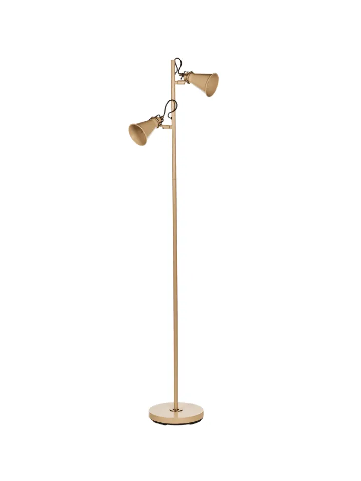 Beliani Stehleuchten<Stehleuchten MOYOLA in Beige/Gold - (W) 25 x (H) 165 x (L) 42 cm