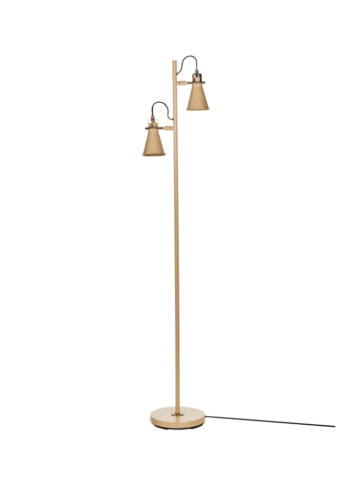 Beliani Stehleuchten<Stehleuchten MOYOLA in Beige/Gold - (W) 25 x (H) 165 x (L) 42 cm