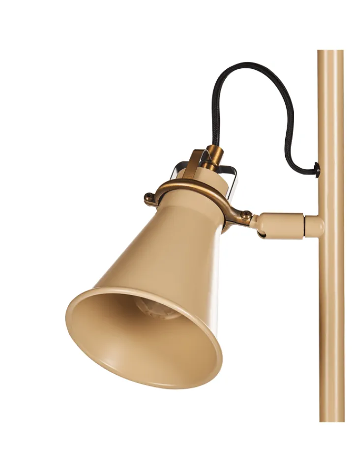 Beliani Stehleuchten<Stehleuchten MOYOLA in Beige/Gold - (W) 25 x (H) 165 x (L) 42 cm