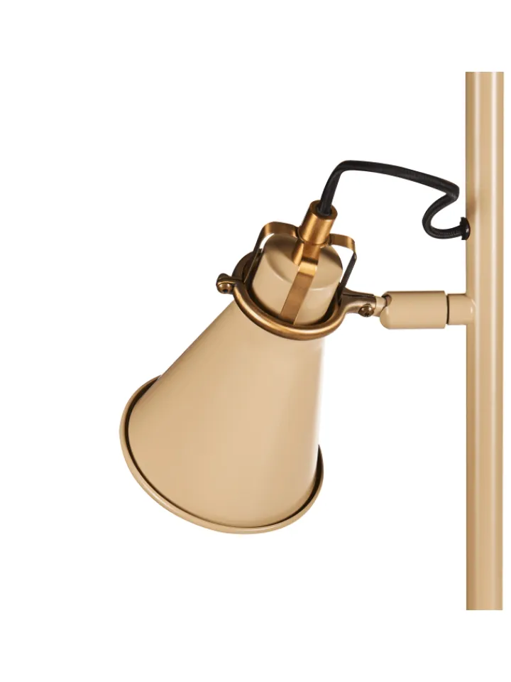 Beliani Stehleuchten<Stehleuchten MOYOLA in Beige/Gold - (W) 25 x (H) 165 x (L) 42 cm
