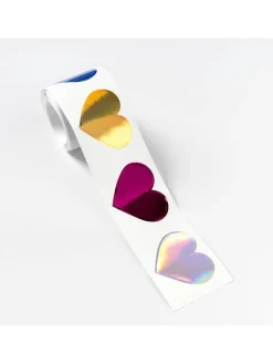 folia PAPER Kreativbedarf & Do-It-Yourself<Sticker "Hearts" in Bunt - 48 Stück