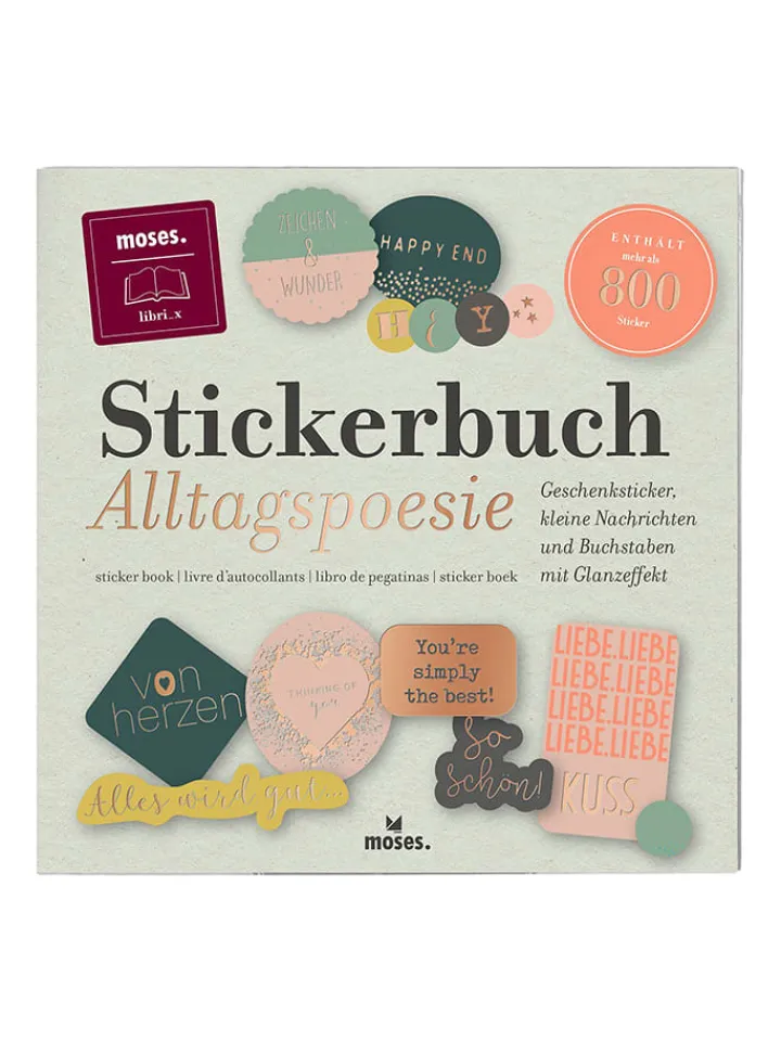 moses. Kreativbedarf & Do-It-Yourself<Stickerbuch "Alltagspoesie" in Bunt - ab 3 Jahren