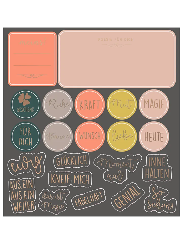 moses. Kreativbedarf & Do-It-Yourself<Stickerbuch "Alltagspoesie" in Bunt - ab 3 Jahren