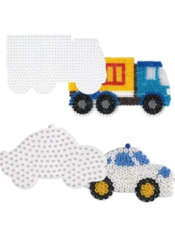 Hama Partyzubehör & -Dekoration<Stiftplatten-Set Fahrzeuge, weiß für Midi-Bügelperlen - ab 5 Jahren