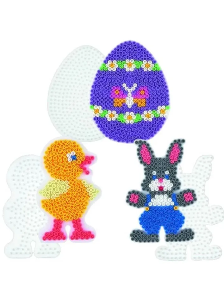 Hama Partyzubehör & -Dekoration<Stiftplatten-Set Ostern, weiß für Midi-Bügelperlen - ab 5 Jahren