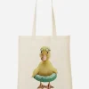 WOOOP Einkaufstaschen & -Trolleys<Stoffbeutel "Duck Bouee" in Creme/ Bunt - (B)36 x (H)43 cm