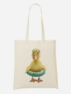 WOOOP Einkaufstaschen & -Trolleys<Stoffbeutel "Duck Bouee" in Creme/ Bunt - (B)36 x (H)43 cm