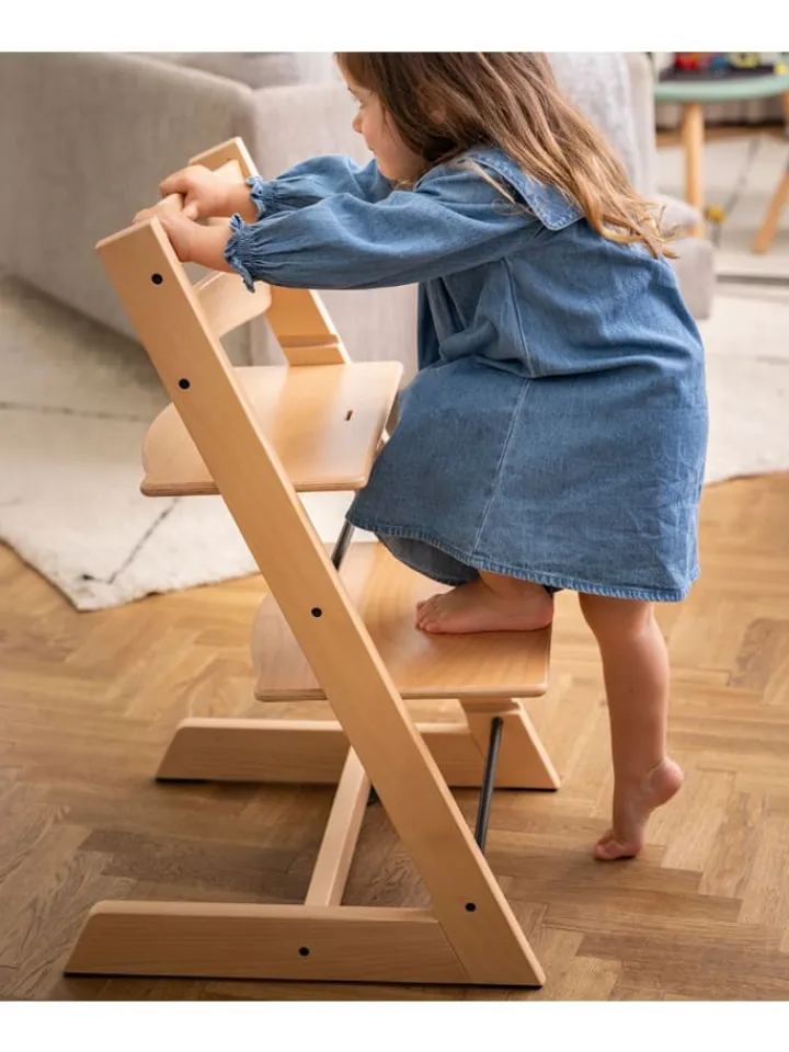 Stokke Babymöbel<® Tripp Trapp Hochstuhl Natural inkl. Babyset in Braun ab 0 Monate