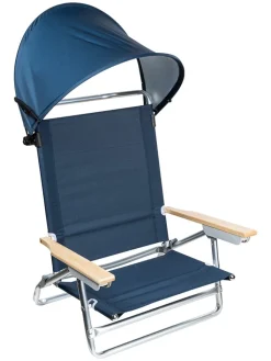 Nature Fellow Gartenmöbel<Strandklappstuhl in Blau - (B)78 x (H)77 x (T)64,5 cm