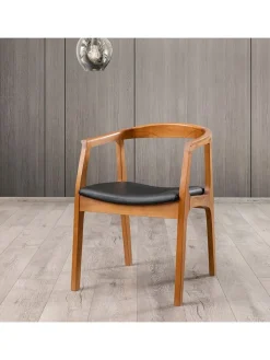 Evila Sitzmöbel<Stuhl "Albero" in Hellbraun/ Schwarz - (B)50 x (H)70 x (T)53 cm