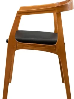 Evila Sitzmöbel<Stuhl "Albero" in Hellbraun/ Schwarz - (B)50 x (H)70 x (T)53 cm