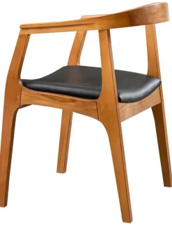 Evila Sitzmöbel<Stuhl "Albero" in Hellbraun/ Schwarz - (B)50 x (H)70 x (T)53 cm