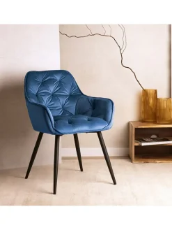 Homla Sitzmöbel<Stuhl ''Flossi'' in Dunkelblau - (B)57 x (H)84 x (T)63 cm