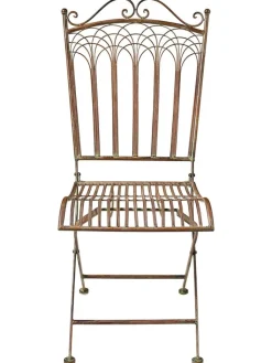 Novita Sitzmöbel<Stuhl "Iron Line" in Braun - (B)45 x (H)92 x (T)57 cm