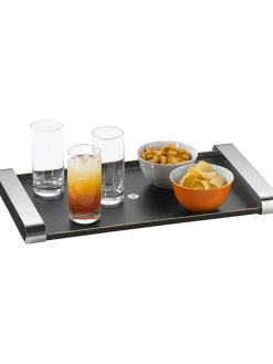 WMF Aufbewahren & Servieren<Tablett ''Club'' in Schwarz/ Silber - (L)54 x (B)32 cm