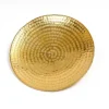 MARELIDA Dekoschalen<Tablett Dekotablett Serviertablett rund gehämmert D: 28cm in gold