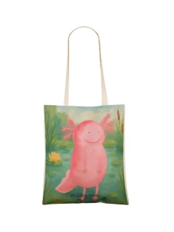 Mr. & Mrs. Panda Einkaufstaschen & -Trolleys<Tasche Axolotl Glücklich Design ohne Spruch in Weiß