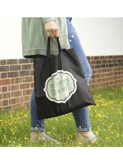 Geda Labels Einkaufstaschen & -Trolleys<Tasche Was stimmt denn mit dir nicht in Schwarz - 40x40