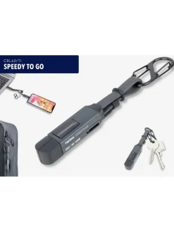Troika Technikzubehör<Taschenanhänger-Ladekabel ''Speedy'' in Schwarz - (L)13 cm