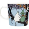 Moomin Gedeckter Tisch<Tasse "Friends Forever" in Hellblau/ Schwarz - 300 ml