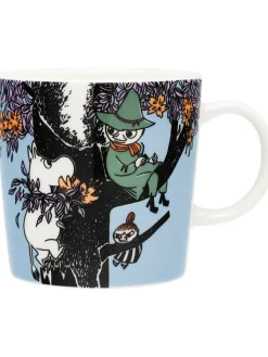 Moomin Gedeckter Tisch<Tasse "Friends Forever" in Hellblau/ Schwarz - 300 ml