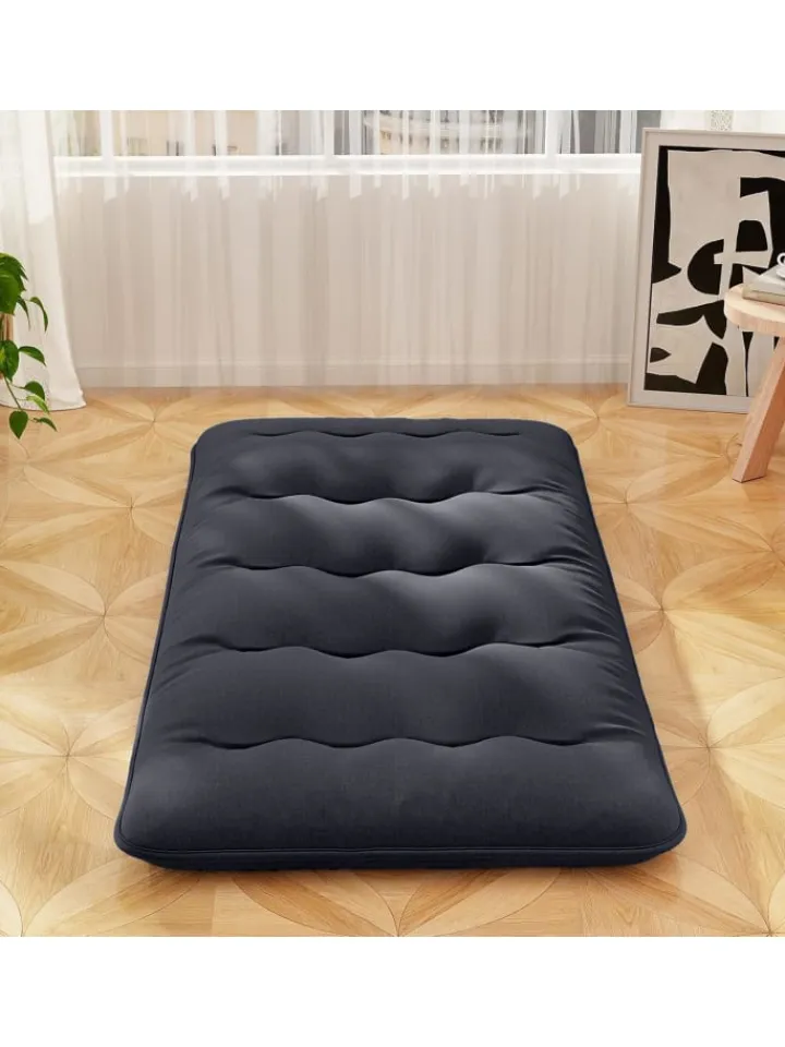 COSTWAY Betten & Matratzen<Tatami-Matte Bodenmatratze 90 x 200 cm in Schwarz
