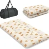 COSTWAY Betten & Matratzen<Tatami-Matte 90x200cm in Braun