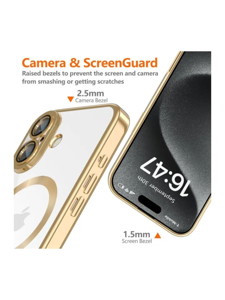 TechProtect Smartphones & Zubehör<Tech Protect Hülle Gold mit Magnetring iPhone 16 in Gelb