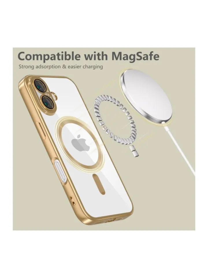 TechProtect Smartphones & Zubehör<Tech Protect Hülle Gold mit Magnetring iPhone 16 in Gelb