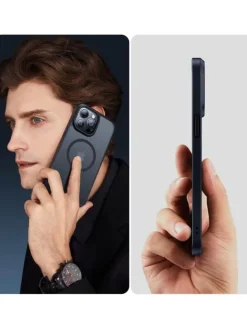 TechProtect Smartphones & Zubehör<MagMat Magnetisch Hülle für iPhone 15 Pro Max Titan matt in Titan