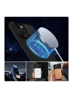 TechProtect Smartphones & Zubehör<Silikon magnetisch Hülle iPhone 13 / 14 Schwarz in Schwarz