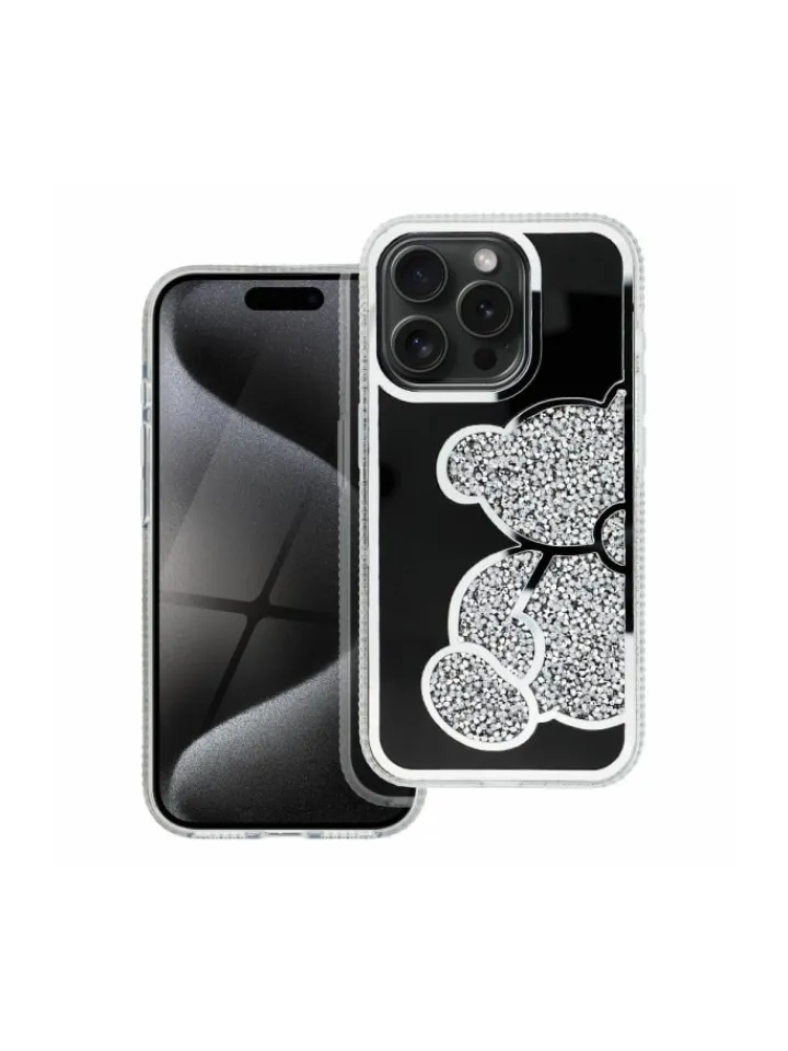 COFI 1453 Smartphones & Zubehör<Teddy Bear Handyhülle kompatibel mit iPhone 16 Pro Max Silber in Silber