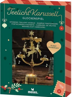moses. Kerzen, Vasen & Mehr<Teelicht-Karussell "Glockenspiel" in Gold - (H)21 cm