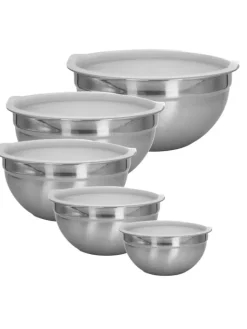 Intirilife Aufbewahren & Servieren<5-teiliges Salatschüssel Rührschüssel Set in Silber