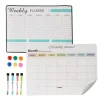 relaxdays Büro- & Schulbedarf<2-teiliges Whiteboard-Set in Weiß