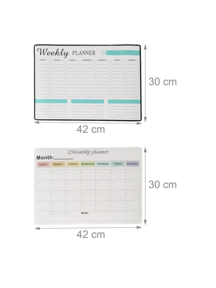 relaxdays Büro- & Schulbedarf<2-teiliges Whiteboard-Set in Weiß