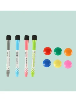 relaxdays Büro- & Schulbedarf<2-teiliges Whiteboard-Set in Weiß