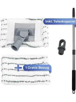Maximex Putz- & Waschutensilien<Teleskop-Fliesenwischer in Schwarz/ Silber