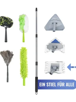 Maximex Putz- & Waschutensilien<Teleskop-Fliesenwischer in Schwarz/ Silber