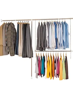 Wenko Garderoben|Regale & Schränke<Teleskop-Garderobe in Silber