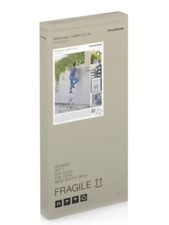 InnovaGoods Weitere Haushaltshelfer<Teleskopleiter in Silber/ Schwarz - (L)9 x (B)48 x (H)320 cm