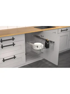 Schütte Kisten & Körbe<Teleskopschublade in Chrom - (B)50 x (H)15 x (T)45 cm