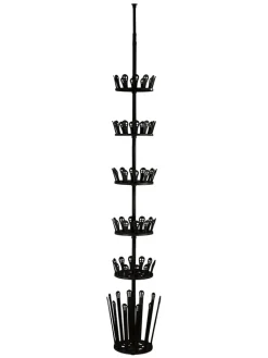 Wenko Garderoben|Regale & Schränke<Teleskop-Schuhregal "Achilles" in Schwarz - (H)300 cm