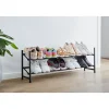 STORE IT Garderoben<Teleskop-Schuhregal "Loft" in Schwarz- (B)62 -116 x (H)36 x (T)23 cm
