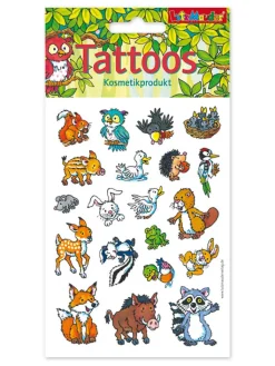 Lutz Mauder Partyzubehör & -Dekoration<Temporäre Tattoos "Waldtiere" in Bunt - ab 3 Jahren