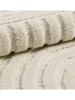 KADIMA DESIGN Teppiche & Fußmatten<Teppich Hochflor Skandi-Boho Muster Polypropylen Wohnzimmer in Creme
