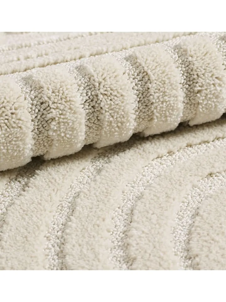 KADIMA DESIGN Teppiche & Fußmatten<Teppich Hochflor Skandi-Boho Muster Polypropylen Wohnzimmer in Creme