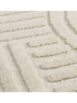 KADIMA DESIGN Teppiche & Fußmatten<Teppich Hochflor Skandi-Boho Muster Polypropylen Wohnzimmer in Creme