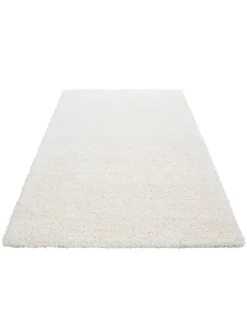 KADIMA DESIGN Teppiche & Fußmatten<Teppich Hochflor Unifarben Polypropylen Wohnzimmer Shaggy in Creme